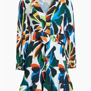 Liv Balearic Floral pleated mini dress